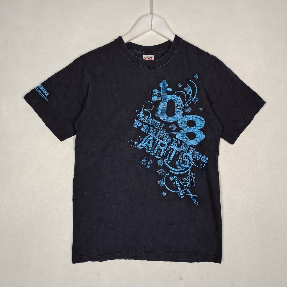 Disney Performing Arts 2008 Disneyland California T-Shirt Black Blue Mens Small